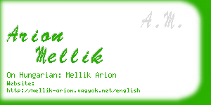 arion mellik business card